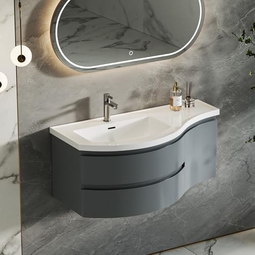 Weibath 36 Inch Floating Bathroom Vanity with Sink
